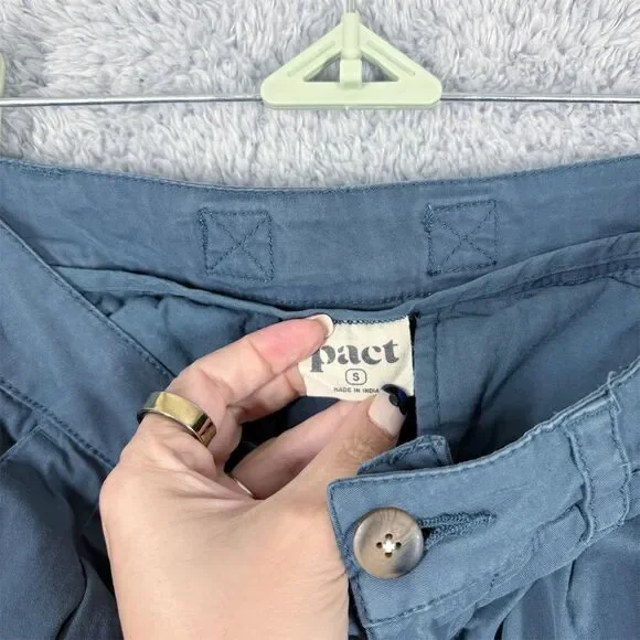 Pact Women's Cropped Pants in Blue - Picture 9 of 13